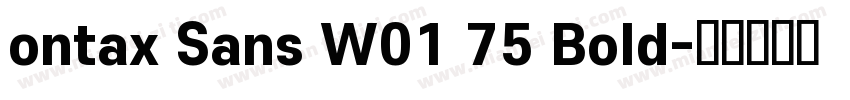 ontax Sans W01 75 Bold字体转换